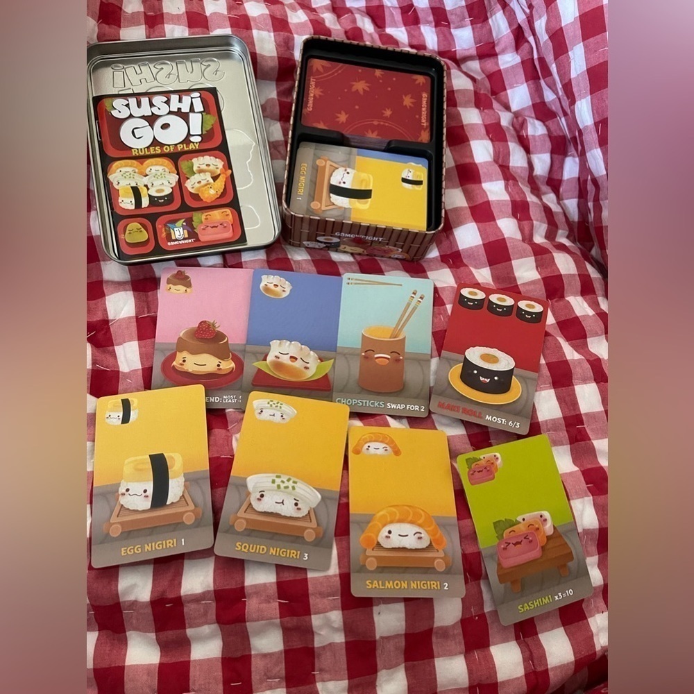 🍣 Sushi Go! Pick and Pass Card Game 100% Complete Gamewright Draft Family Night